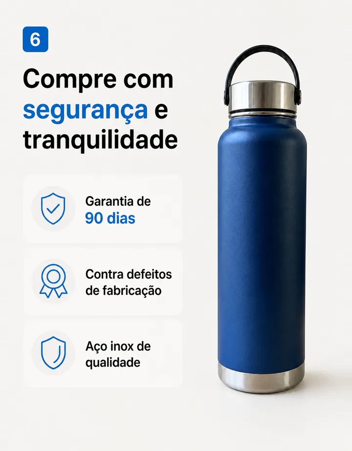 Compra segura · garrafa azul